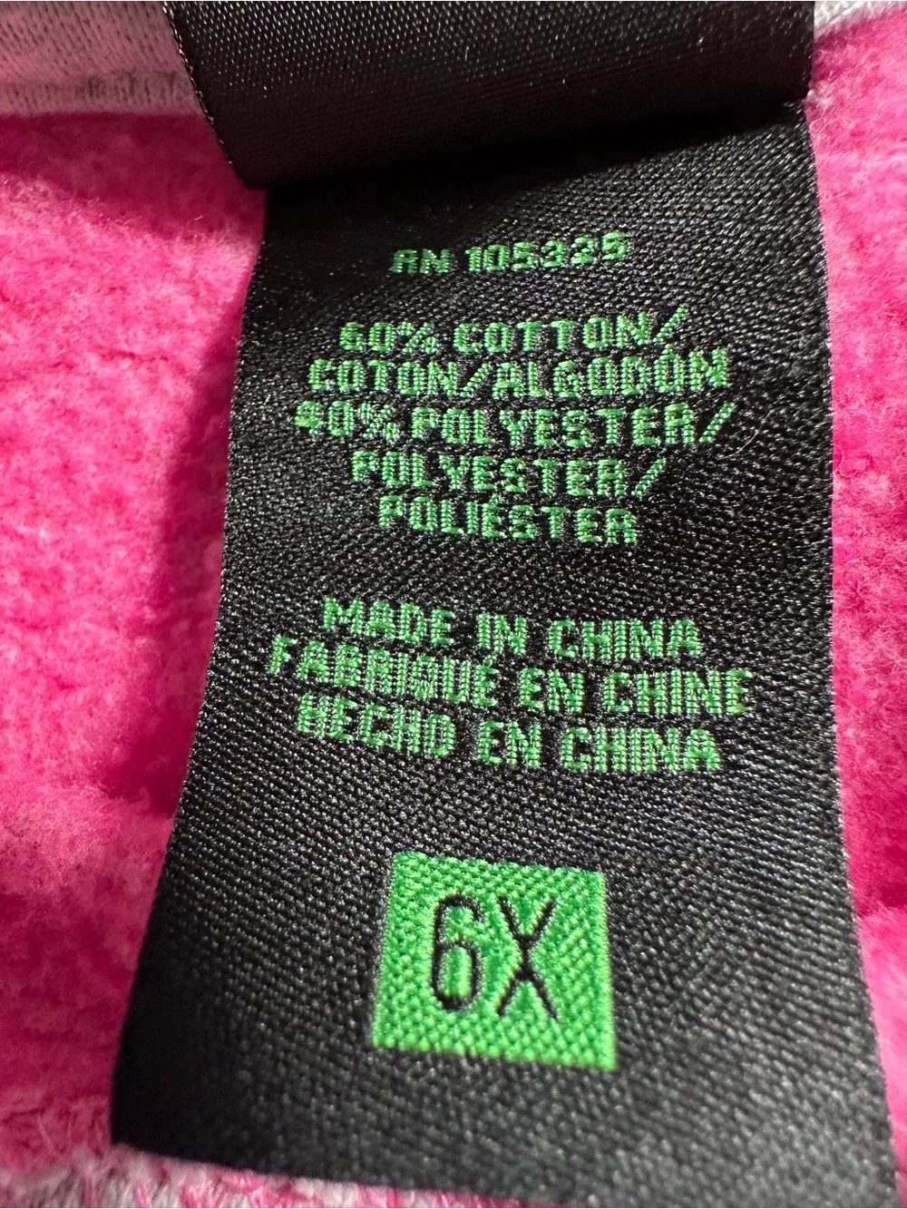 John Deere Girls Pink Floral Horse Graphic Pullover Hoodie - Size 6X